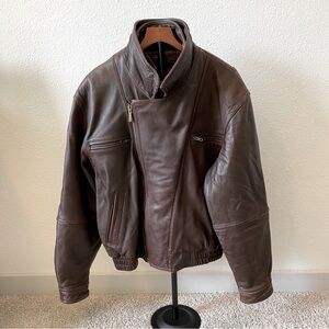 Vintage Wilsons Brown Leather Bomber Jacket